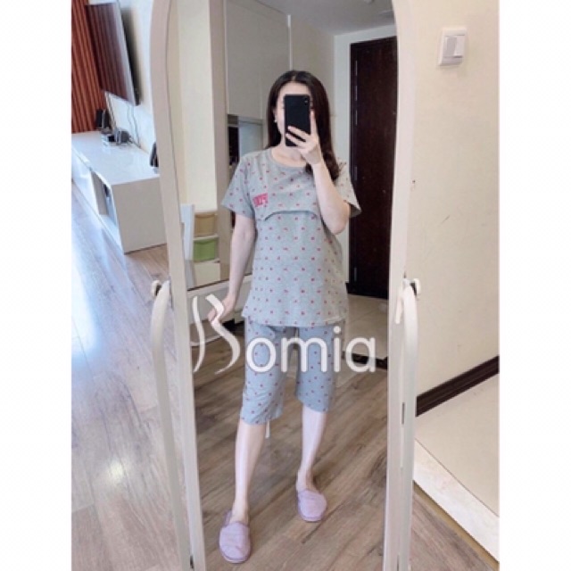 BỘ PINK LỬNG BẦU VÀ SAU SINH HÀNG CAO CẤP QUẦN CÓ CHUN CHỈNH BỤNG CÓ VÉN NGỰC  CHO MẸ 45-68KG