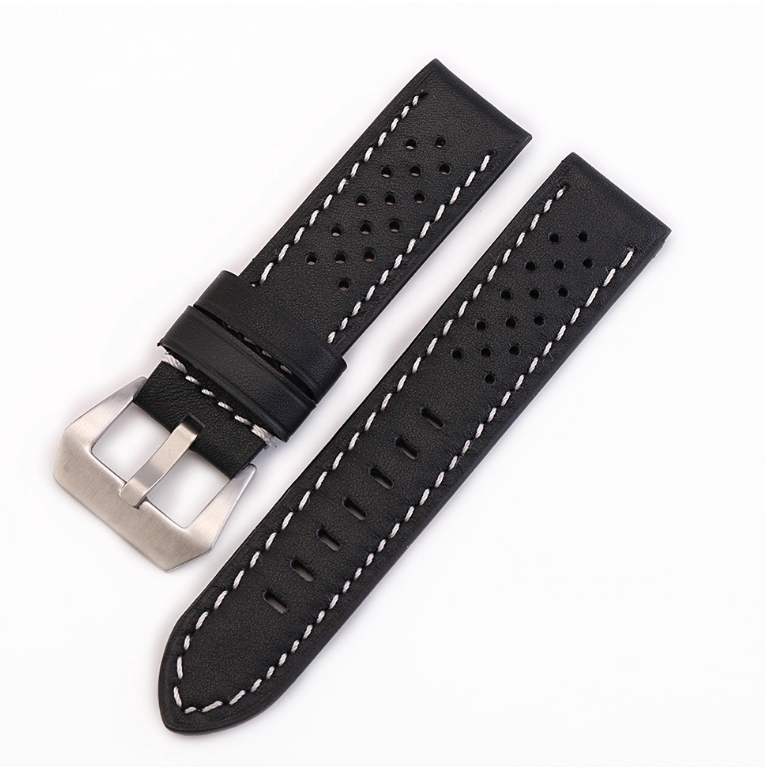 20mm 22mm 24mm 26mm Genuine Leather Band Men Watch Strap Wristband Belt