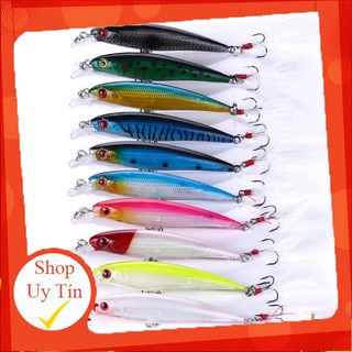 Mồi Câu lure, cá chẽm , có mú, cá ngão , cá biển đuôi lông dài 9cm nặng 8gr