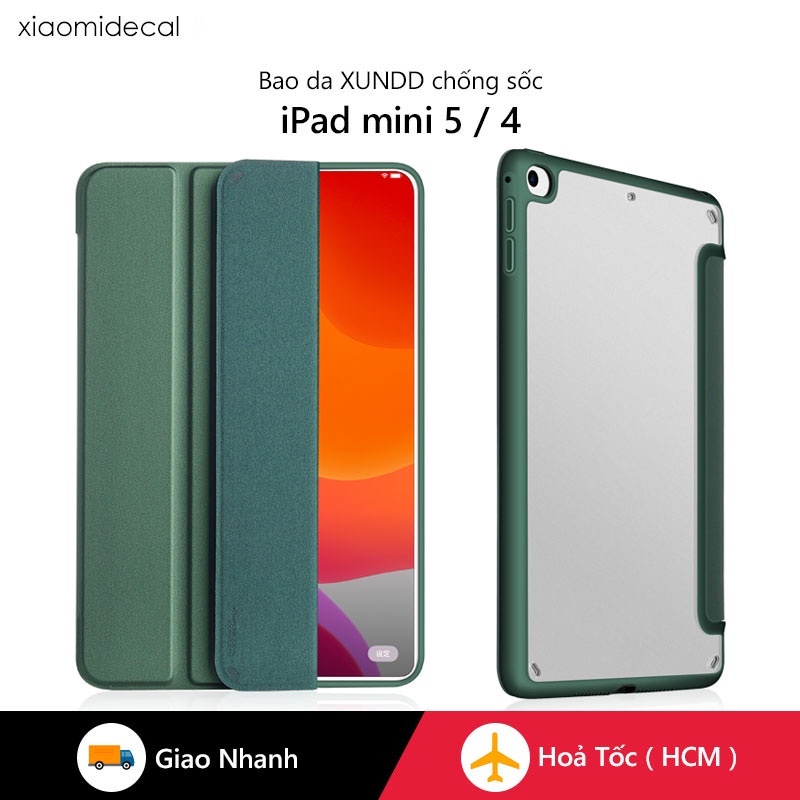 Ốp lưng XUNDD iPad mini 5 / 4 Chống trầy, Chống sốc, Kiểu bao da, Mặt lưng trong