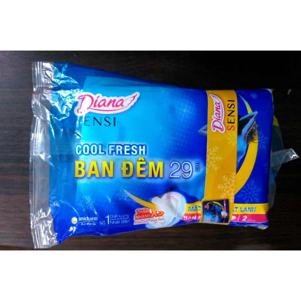 {TẶNG 2 MIẾNG}-BĂNG VỆ SINH MỎNG CÁNH DIANA COOL FRESH (MÁT LẠNH) GÓI 20 MIẾNG, MỖI MIẾNG DÀI 23CM