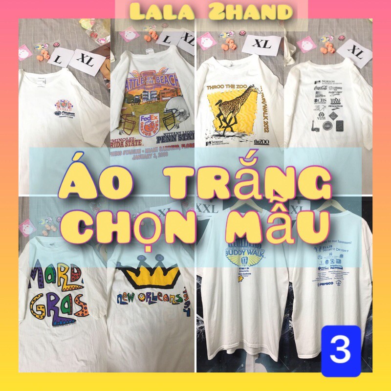 [ÁO TRẮNG-3] áo phông trắng 2hand secondhand đủ size ❤️CHỌN MẪU Ở ẢNH