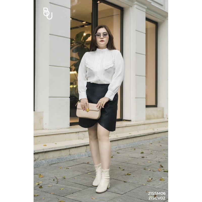 Sơ mi may bấu ly BIG SIZE 55kg đến 95kg - 21SSM06 - [BUstu Bigsize]