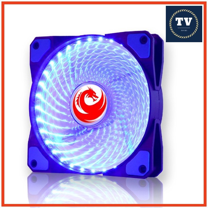 Fan led 33 bóng đèn led xanh dương | Fan case 12cm xanh nước biển