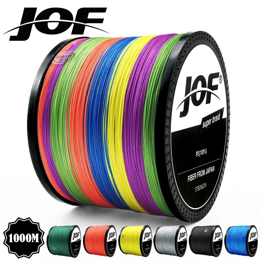 JOF 500M 300M 8 Dây Bện Dây Câu Tali Pancing Bền Mạnh Dyneema Bện PE Dây Câu Cá