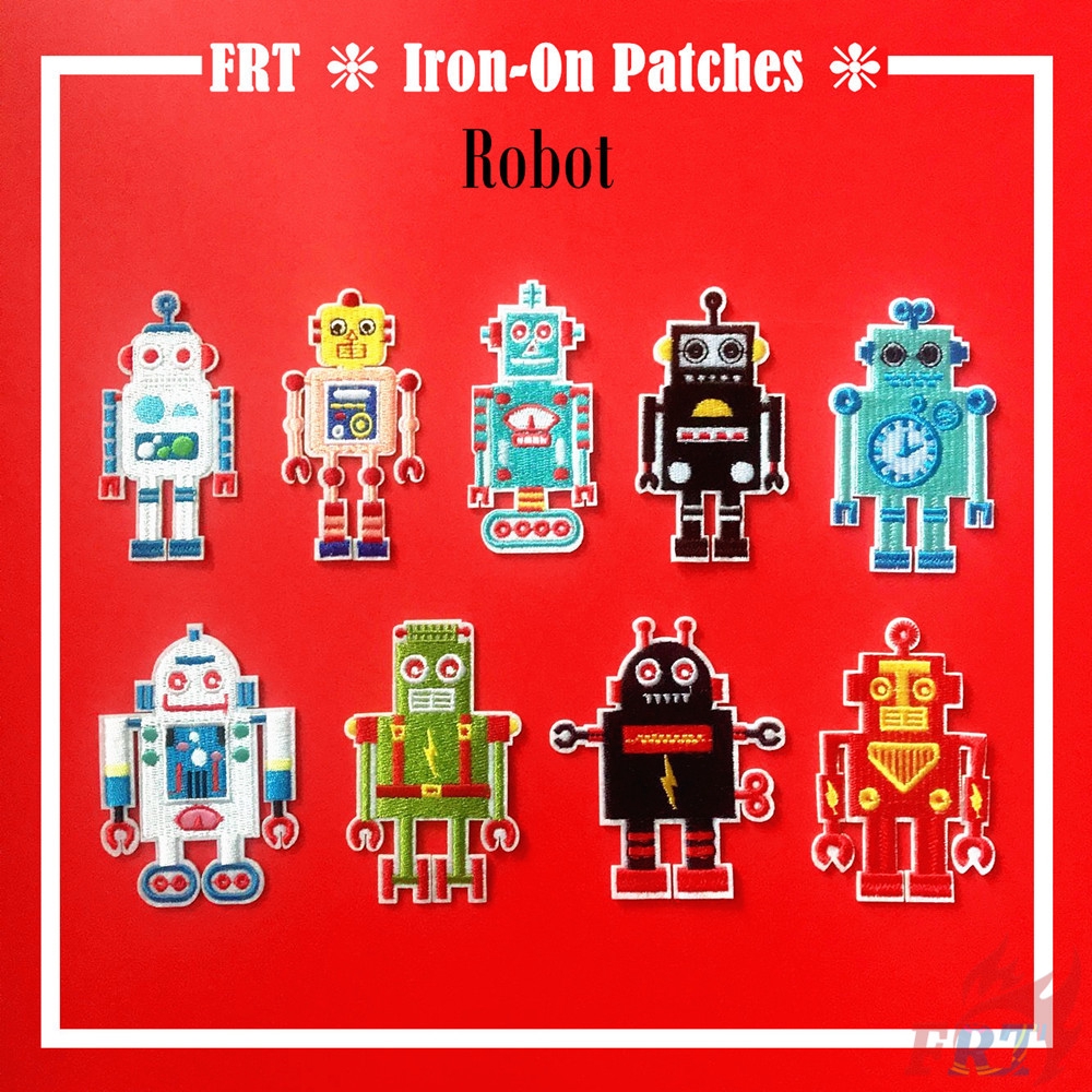 Miếng dán may quần áo hình robot