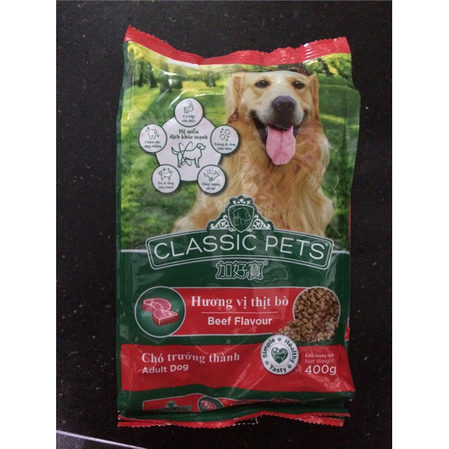 Thức ăn cho chó trưởng thành Classic Pets Adult hương vị thịt bò – 400g