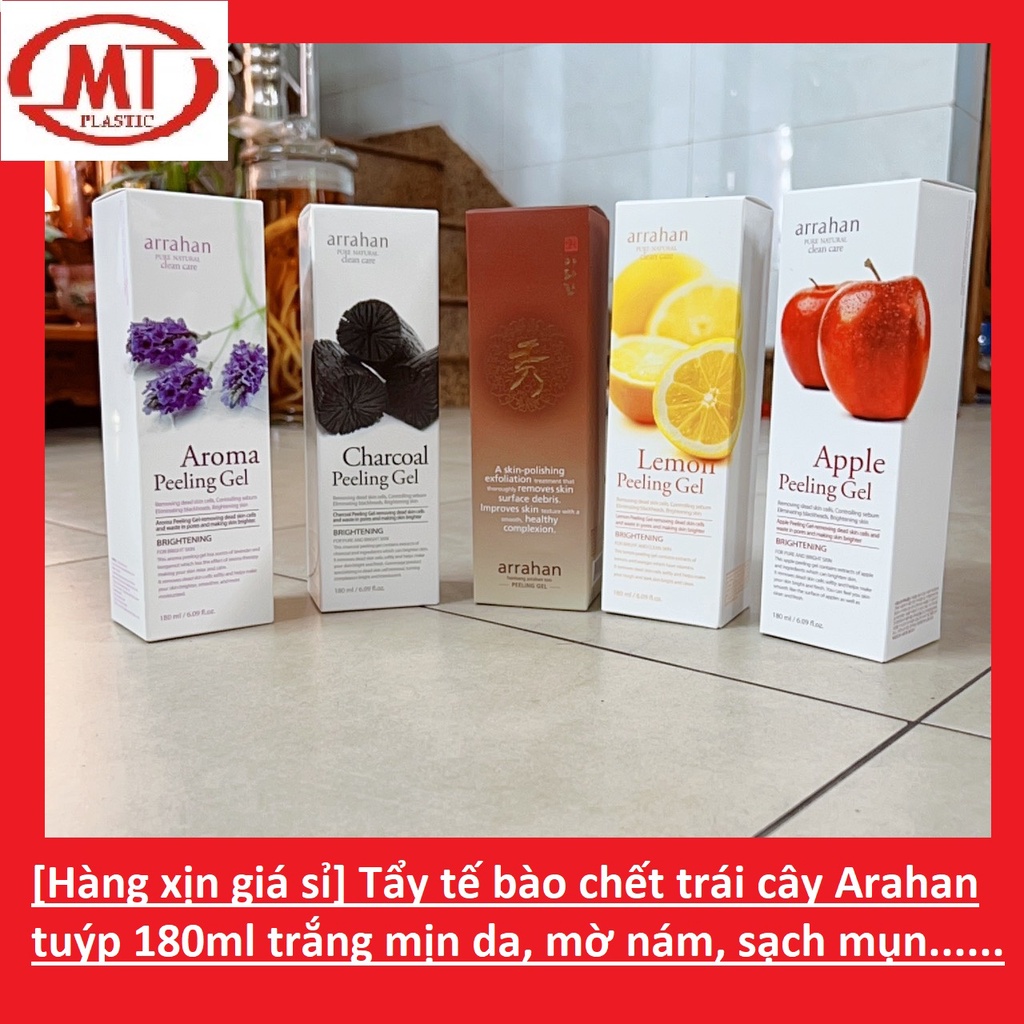Gel tẩy tế bào chết Arahan peeling gel 180ml trái cây chuẩn Spa 5 mùi siêu hót có tem hãng
