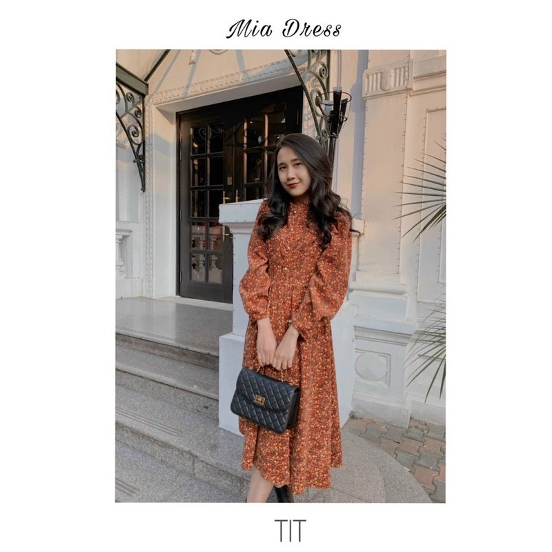 ĐẦM MIDI DÁNG XOÈ HOA NHÍ TAY BỒNG YÊU QUÁ CHỊ EM ƠI CHẢNH DÃ MAN