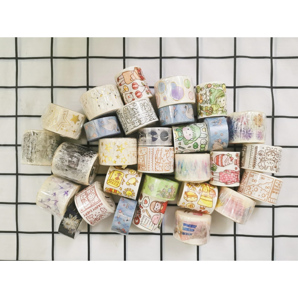 [Lucky pack] [Giao ngẫu nhiên] [Thanh lý] Gói Lucky pack washi tape (3-4 cuộn)