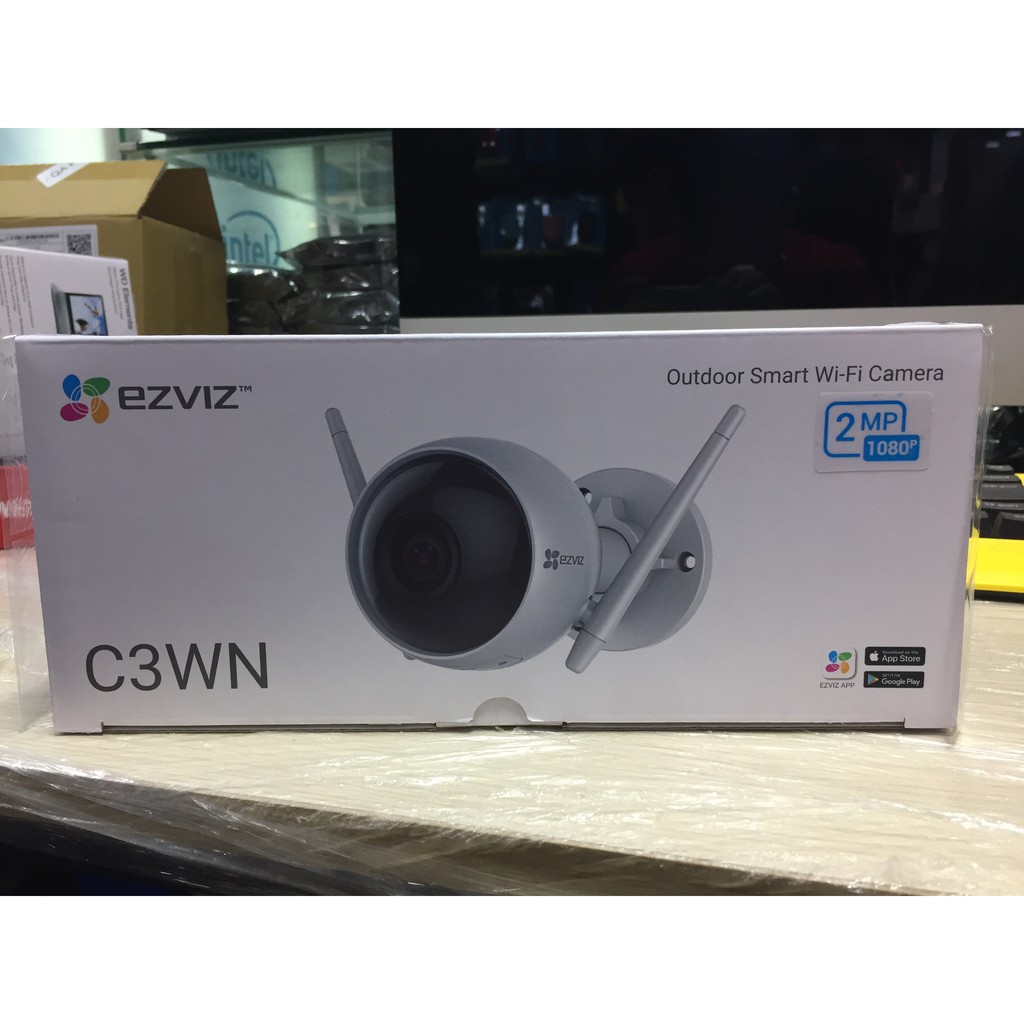 Camera wifi ezviz C3WN ngoài trời có cổng lan +thẻ nhớ chính hãng ngoài trời 1080p