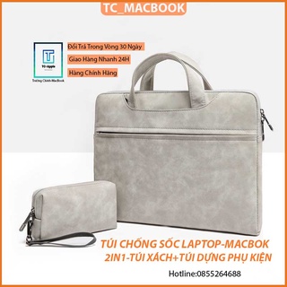 Combo Túi xách Laptop, Macbook FOPATI kèm túi đựng sạc , chuột