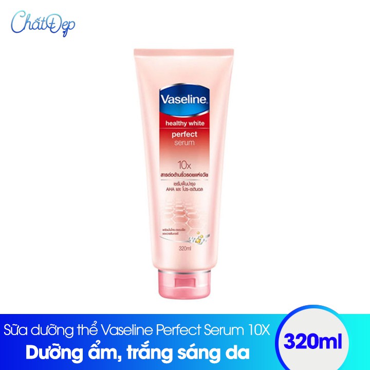 Sữa dưỡng thể Vaseline Perfect Serum 10X tuýp 320ml