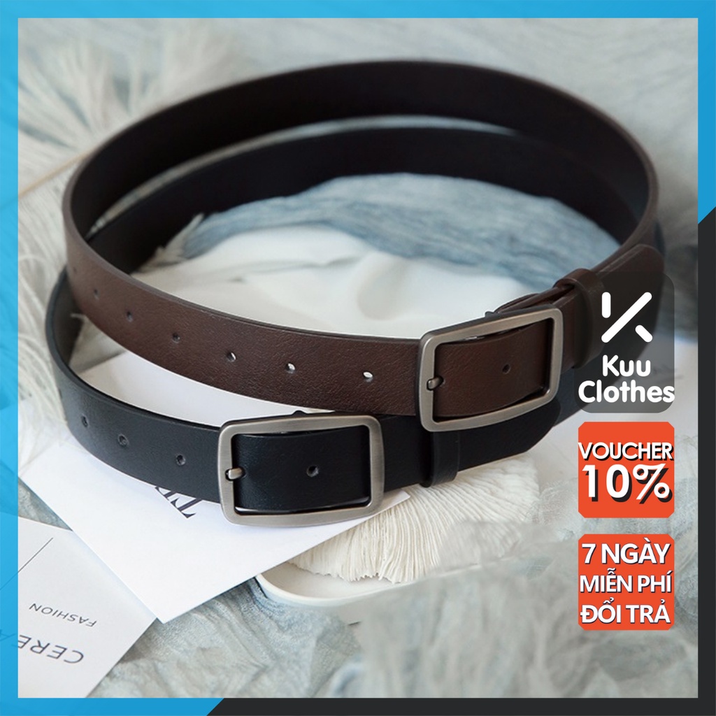 Thắt Lưng Da Nam SK Belt màu nâu Trẻ Trung - Dây Lưng Chất Lượng Cao - Kuu Clothes - SK Belt