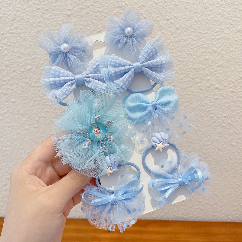 Kẹp Tóc Hình Nơ Bằng Vải Không Gây Đau Kiểu Công Chúa Dễ Thương Cho Bé Gái