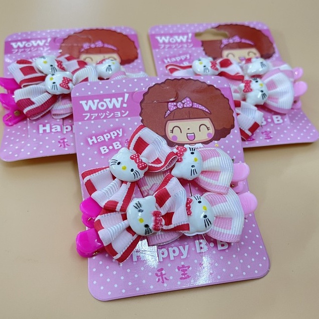 Set 4 kẹp tóc Hello Kitty