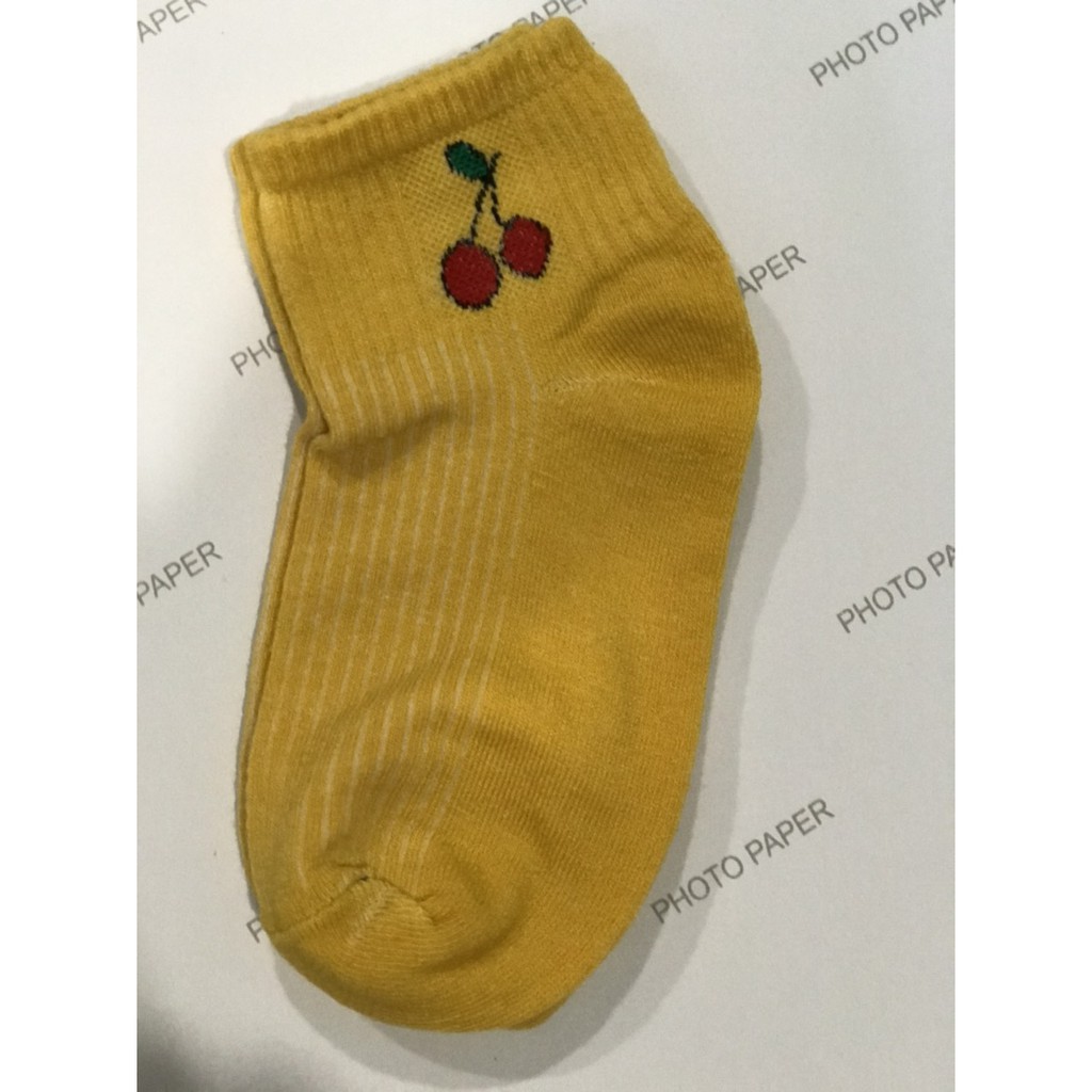 Combo 5 đôi tất nữ cổ ngắn hình hoa quả siêu dễ thương, thời trang