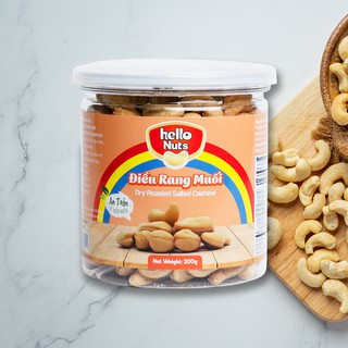 Hạt điều rang muối hộp 200g - hello nuts