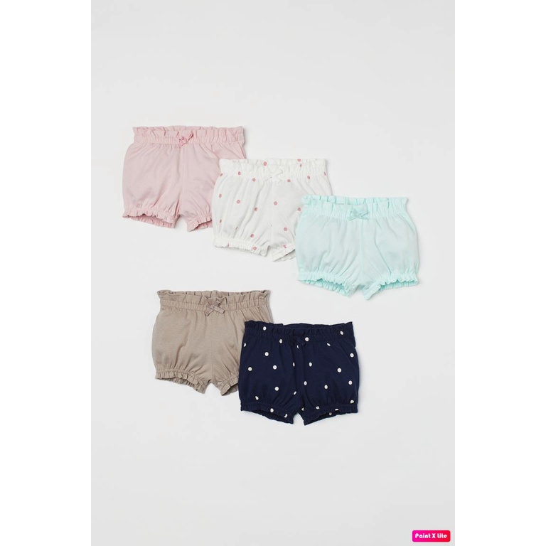 Set 5 quần shorts bé gái, dáng bo gấu, nhiều màu, Hờ mờ UK săn SALE