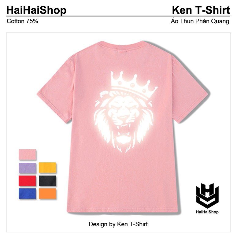 Áo Thun Phản Quang LionKing Cotton 75% Form Rộng Unisex Nam Nữ Đẹp Ken T-Shirt