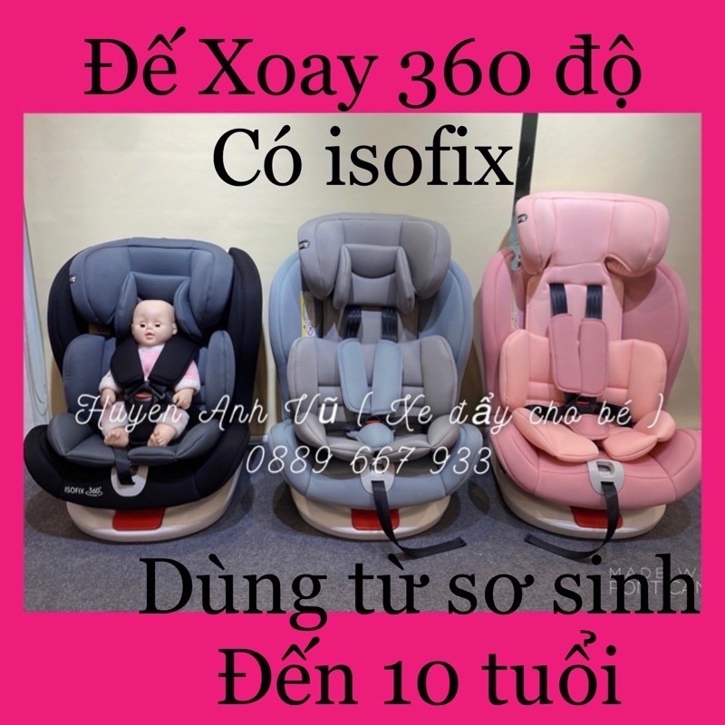 Ghế ngồi ô tô cho bé 360 độ Isofix an toàn DUXO BABY mẫu 2023. Ghế Ngồi Oto Cho Bé Từ 0-12 Tuổi