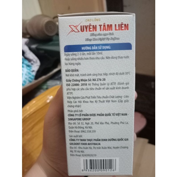 Cao lỏng xuyên tâm liên 100 ml tăng đề kháng, ngăn ngừa vi khuẩn vi rút qua đường hô hấp