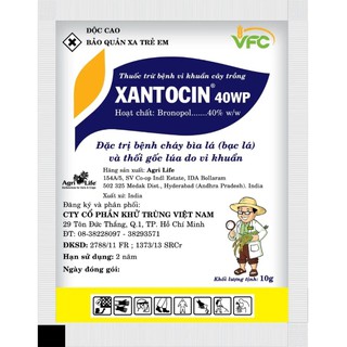 XANTOCIN 40WP 10gr CHẾ PHẨM QUẢN LÝ VI KHUẨN TRÊN CÂY TRỒNG