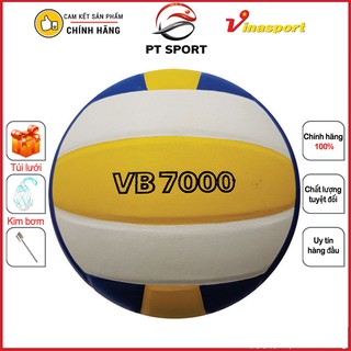 Bóng chuyền Thăng Long da Nhật VB 7000 (Tiêu Chuẩn Thi Đấu_Hàng Chính Hãng) - tặng túi lưới đựng bóng + kim bơm
