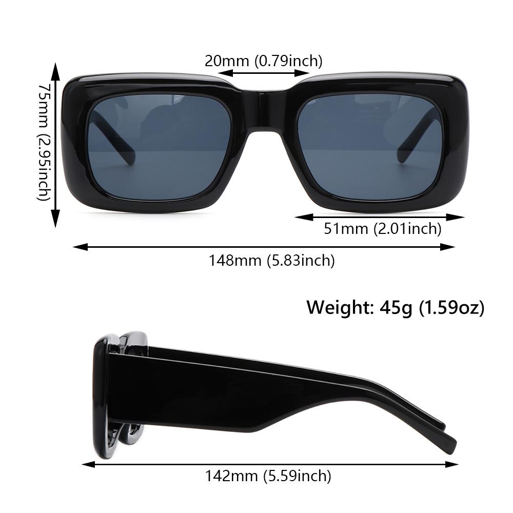 Kính Mát Vuông Chống Tia UV400 Phong Cách Hip Hop