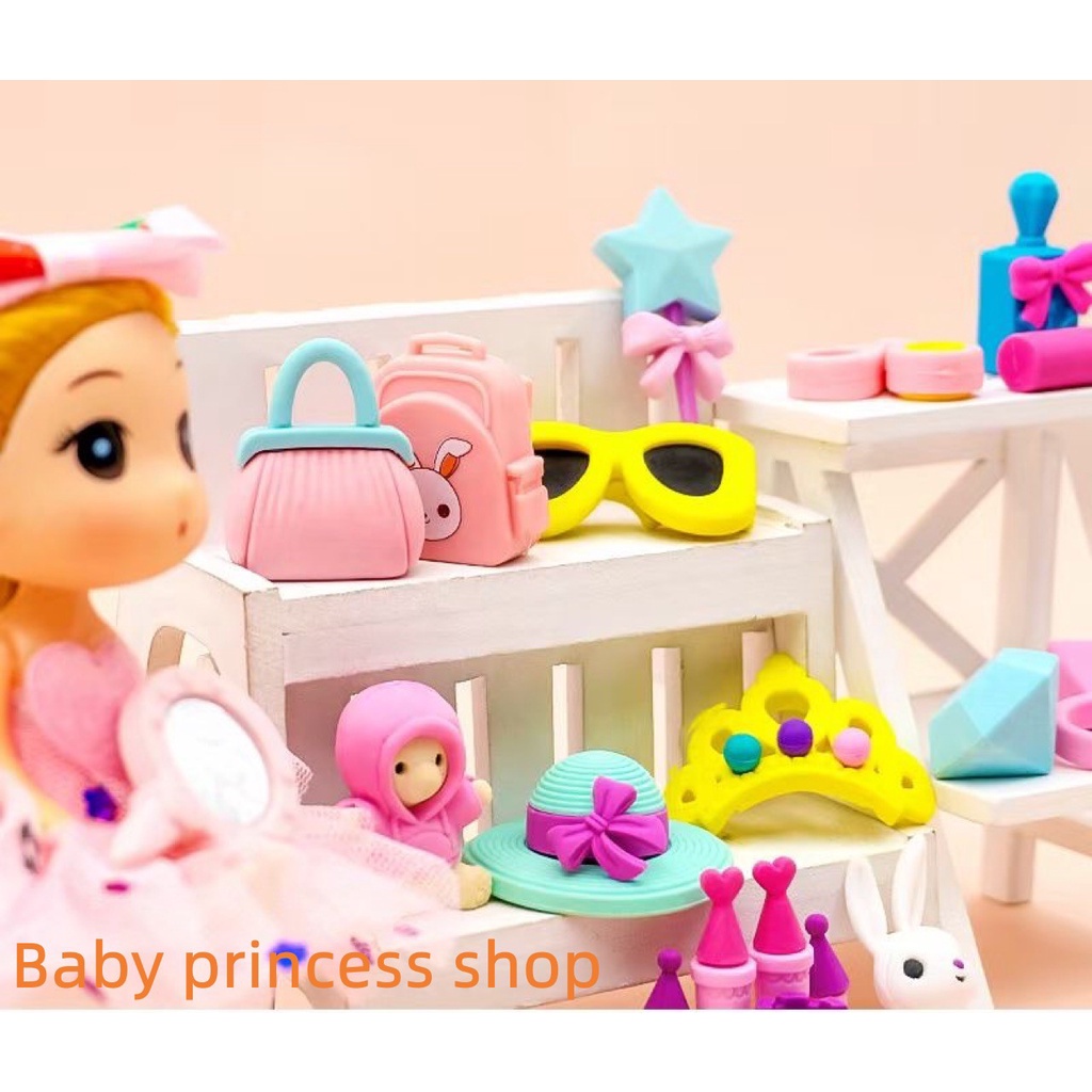 Gôm tẩy cute Gôm hình bếp đồ ăn đồ chơi, hình thú công chúa