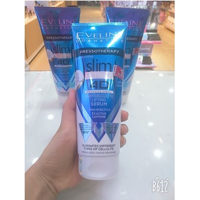 Serum giảm béo và nâng cơ chống lão hóa da Eveline Slim Extreme 4D 250ml