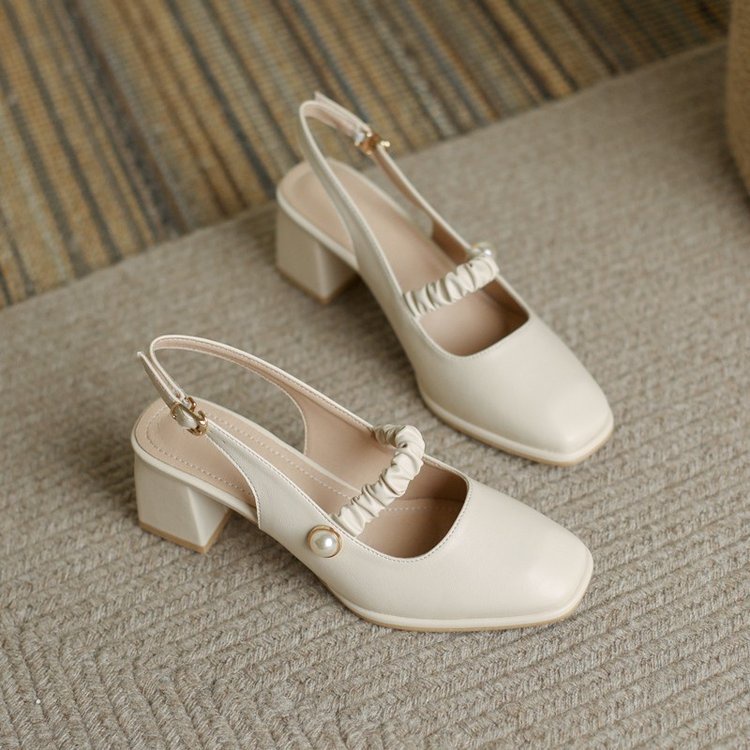 Giày Cao Gót Mũi Vuông Thiết Kế Mới Thời Trang Mùa Xuân Hè Dành Cho Nữ 2022