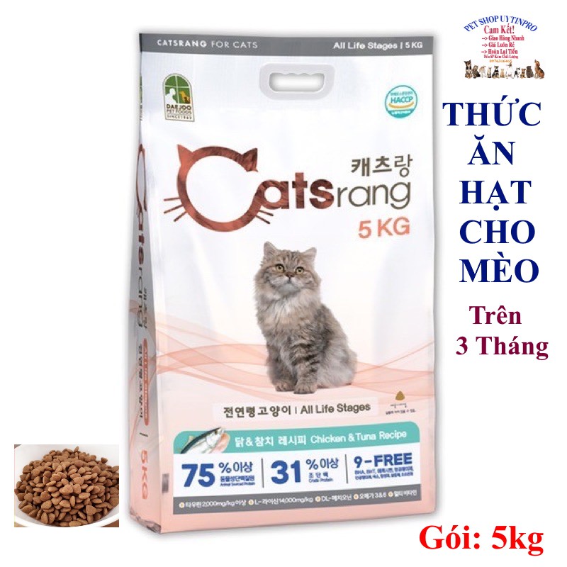 THỨC ĂN HẠT CHO MÈO Catsrang Túi 5Kg Xuất xứ Hàn Quốc