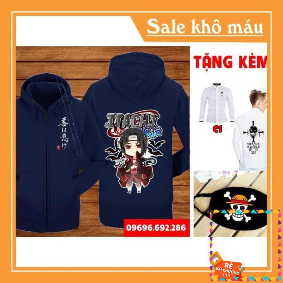 [SALE] [SALE SỐC] Áo khoác nỉ Itachi Uchiha được yêu thích, tặng kèm áo sơmi + bịt mặt