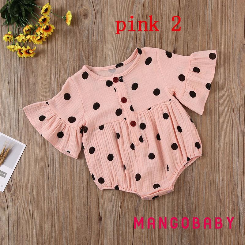 ♬MG♪-Baby Girls Romper Floral Print Round Neck Short Flounced Sleeve Bodysuit Romper | BigBuy360 - bigbuy360.vn