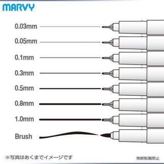 [ARBAT] Bút line kỹ thuật Marvy For Drawing - Đen