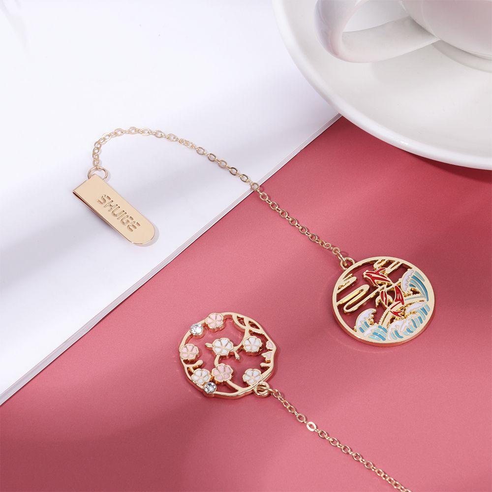 PISTA Bookmark Trường Học Văn Phòng Mặt Dây Chuyền Tua Rua Chim Hạc Quạ Đỏ Đánh Dấu Vị Trí