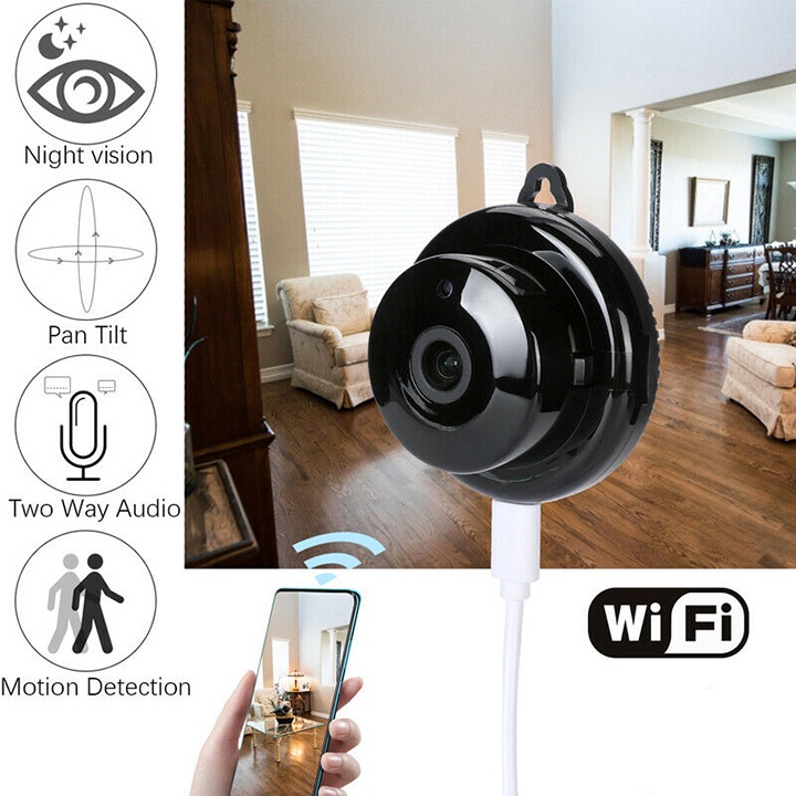 Camera WiFi V380 1080P WiFi Không Dây HD Quan Sát Ban Đêm IR Camera An Ninh Quan Sát Từ Xa Trên Điện Thoại