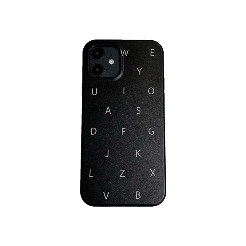 Ốp Điện Thoại In Chữ Màu Đen Cá Tính Cho Iphone 12 11promax 7 / 8 12Pro / max