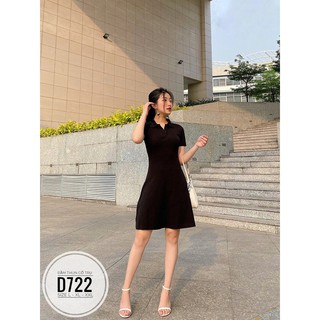Bigsize Đầm thun cổ trụ D722