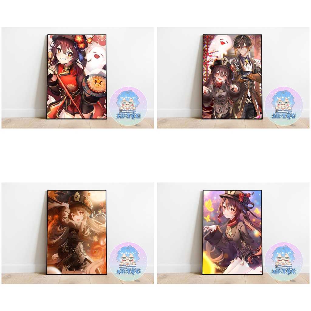 TRANH POSTER A3 HU TAO HuTao  GENSHIN IMPACT CHẤT LIỆU GIẤY CAO CẤP - 2D TỘC SHOP