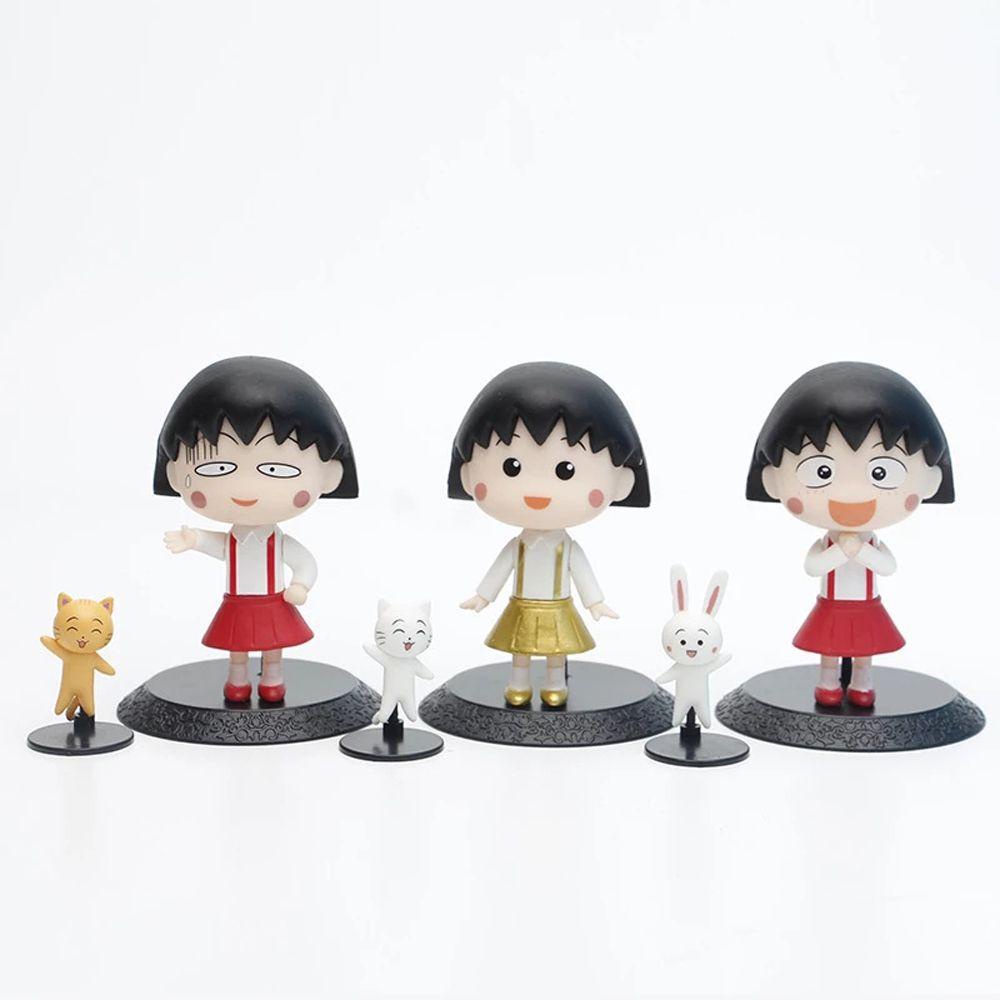 Mô Hình Nhân Vật Chibi Maruko Chan Hoạt Hình Đáng Yêu Trang Trí Bàn Làm Việc