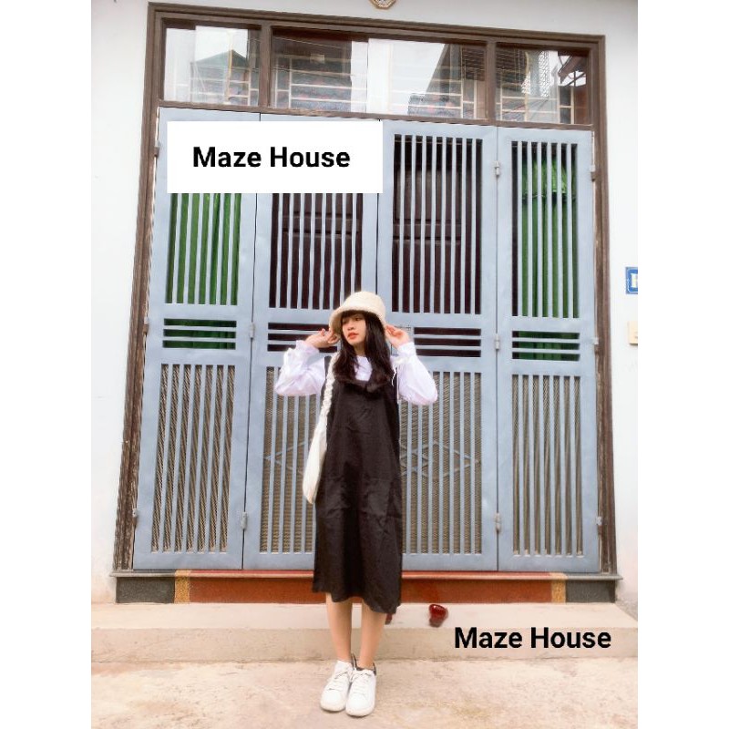 Váy bánh bèo- phối sơ mi trắng 💖 VIDEO + ẢNH THẬT 💖 Bộ váy liền sơ mi phong cách công chúa Maze House | BigBuy360 - bigbuy360.vn