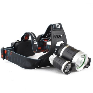 Đèn pin đội đầu 3 bóng ánh sáng trắng chạy 2 pin 206486 [SKM]