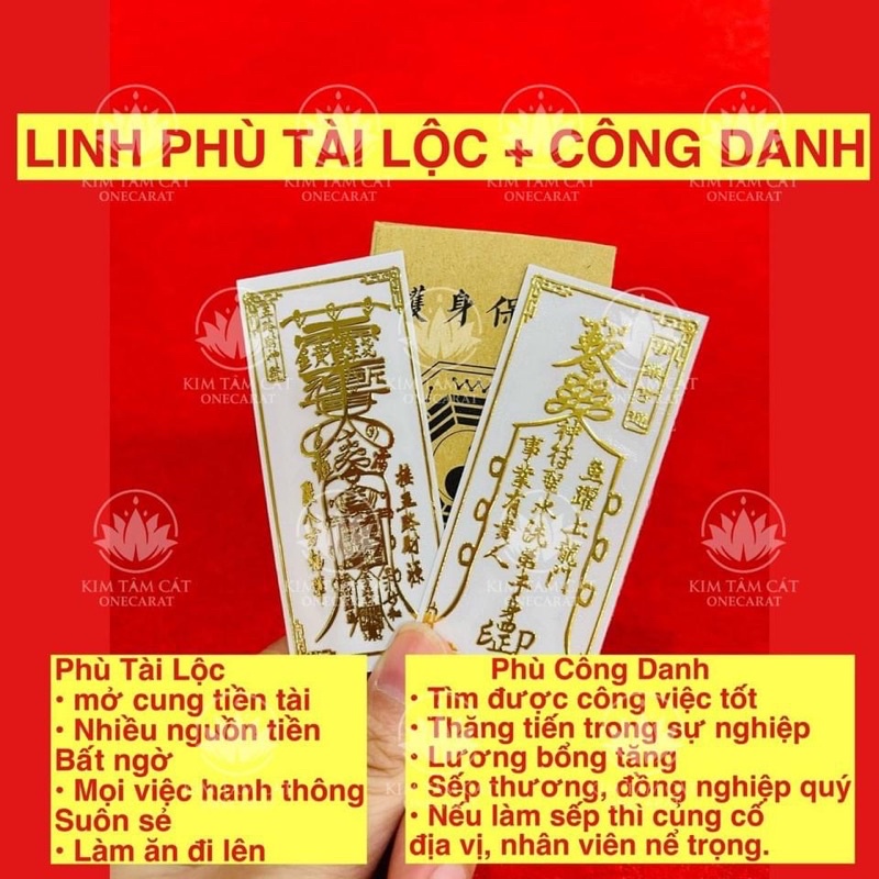 Linh phù tài lộc - Có trì chú phép theo tên riêng của mỗi người