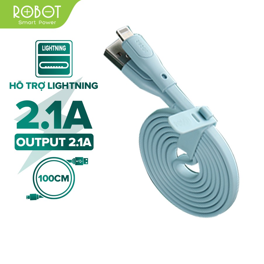 Cáp Sạc Lightning/Micro/Type-C ROBOT - Dài 100CM  RGL100/RGC100/RGM100 Tương Thích Với Các Dòng iOS/Android | BigBuy360 - bigbuy360.vn