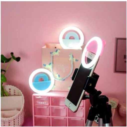 Đèn LED Selfie Đèn Kẹp Hỗ Trợ Chụp Ảnh Tạo Ánh Sáng Mịn Khi Chụp Ảnh (Tuyệt Đỉnh Selfie) SUNNY SHOP