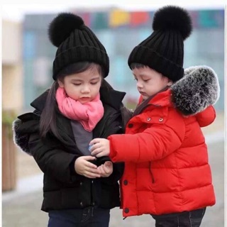 Áo phao mũ lông cực ấm