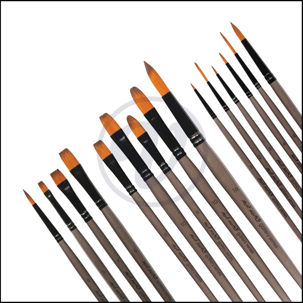 Cọ vẽ, custom màu acrylic chuyên dụng Mont Marte Gallery Series Brush