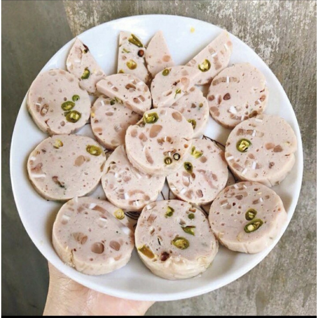 500Gr Chả Lụa Da Ớt Xiêm Xanh Cô 4 Bình Định
